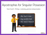 Apostrophes for Singular Possession - Years 3 and 4